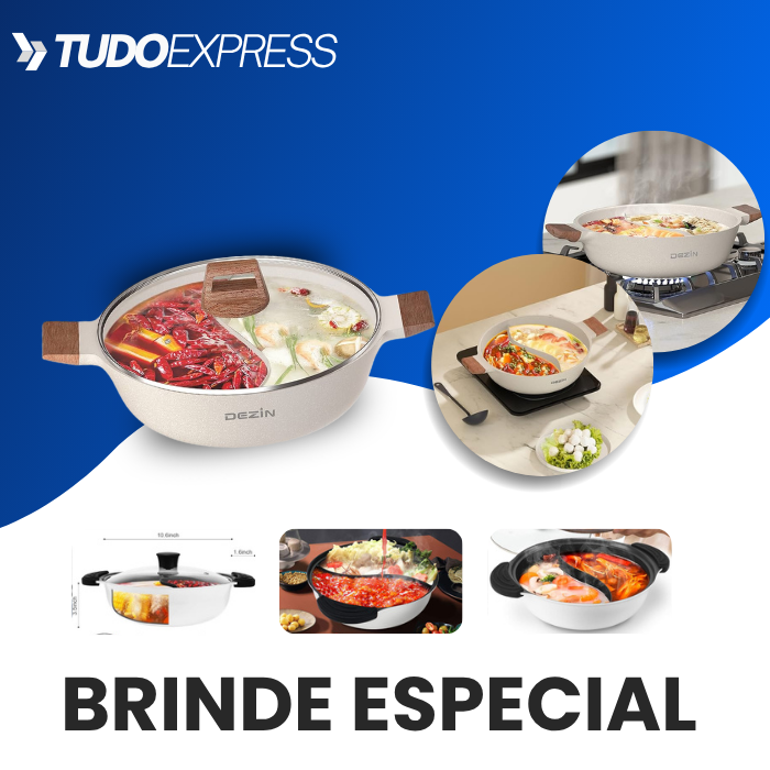 Panela 2 em 1 com Divisória + Brinde Exclusivo
